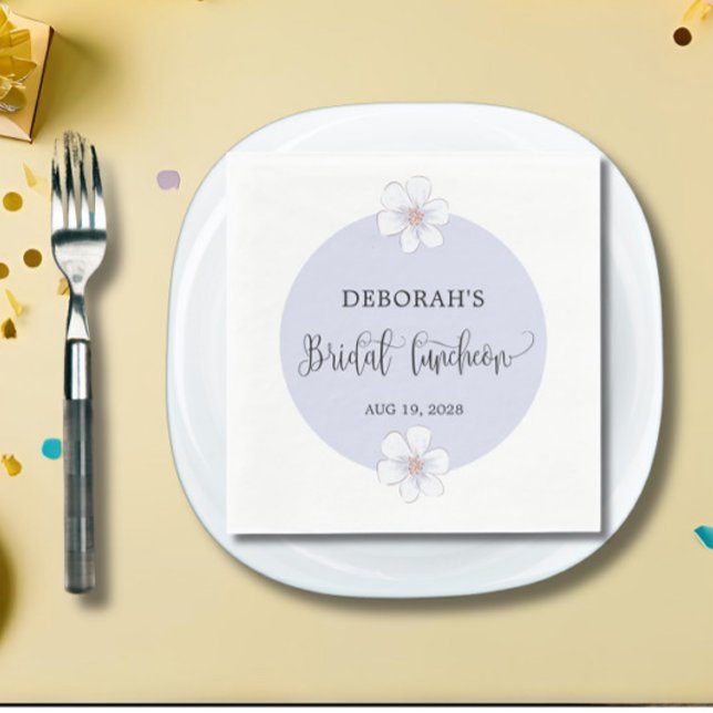 Guardanapo De Papel Lilac Floral Bridal Romântica (Criador carregado)