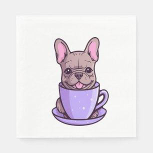 Guardanapo De Papel Lilac French Bulldog