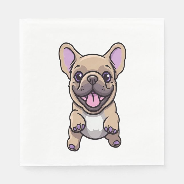 Guardanapo De Papel Lilac French Bulldog 9 (Frente)
