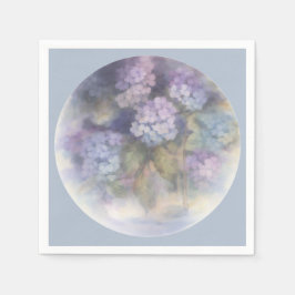 Guardanapo De Papel Lilac Hydrangea Watercolor Luncheon Napkin