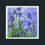 Guardanapo De Papel Lilac Irrises por Claude Monet<br><div class="desc">Famoso quadro floral de Claude Monet,  Lilac Irises.</div>