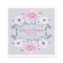 Lilás Roxo Lavanda Floral Casamento Personalizado