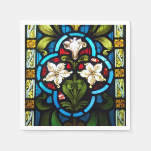 Guardanapo De Papel Lillies Stainha Glass StColumb Minor Cornwall