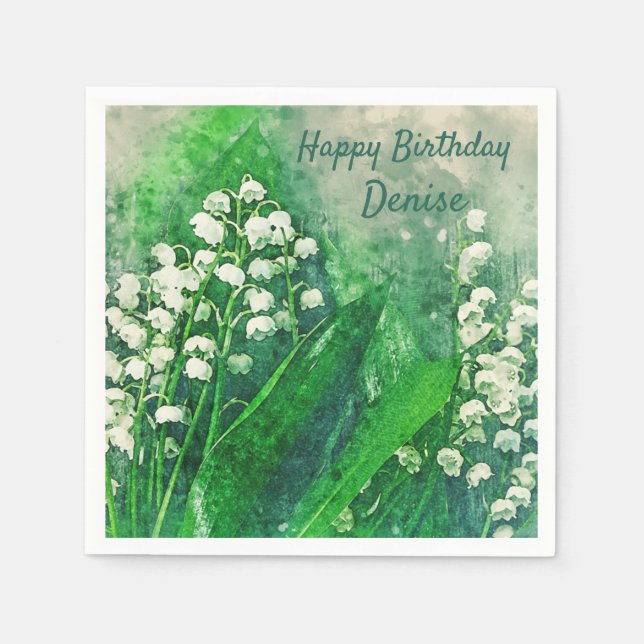 Guardanapo De Papel Lily do Partido Personalizado do Vale Napkins (Frente)