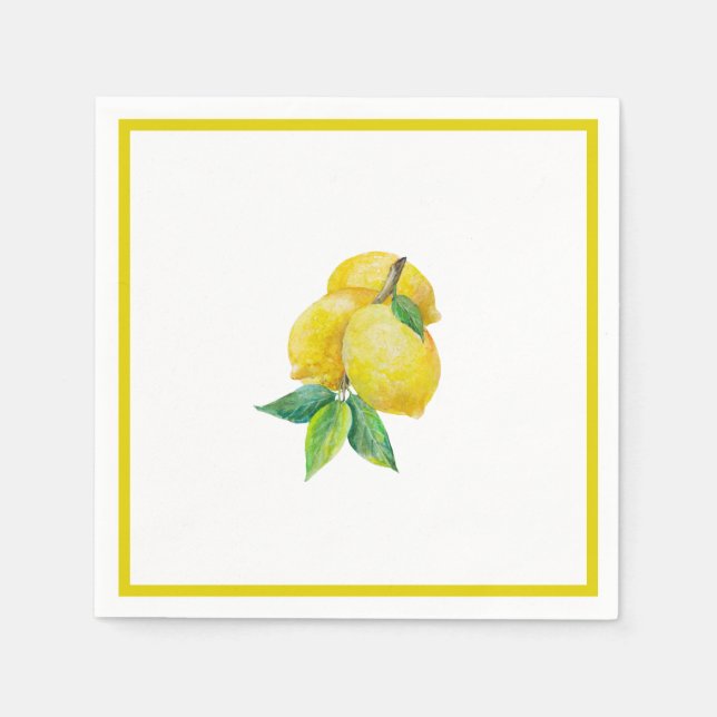 Guardanapo De Papel Limão e deixa coquetel (Frente)