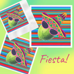 Guardanapo De Papel Limão Engraçado Com Festa de Sombrero