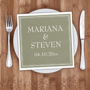 Guardanapo De Papel Limiar moderno Minimalista de Napkins Verde