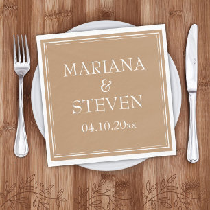 Guardanapo De Papel Limiar Moderno Minimalista Tan Beige Napkins