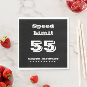 Guardanapo De Papel Limite de velocidade 55/Feliz Aniversário - Papel