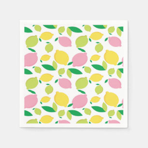 Guardanapo De Papel Limões Coloridos Limão Verde Amarelo Cor-de-Rosa