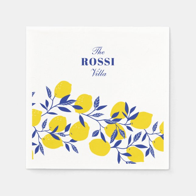 Guardanapo De Papel Limões Tropicais do Mediterrâneo (Frente)