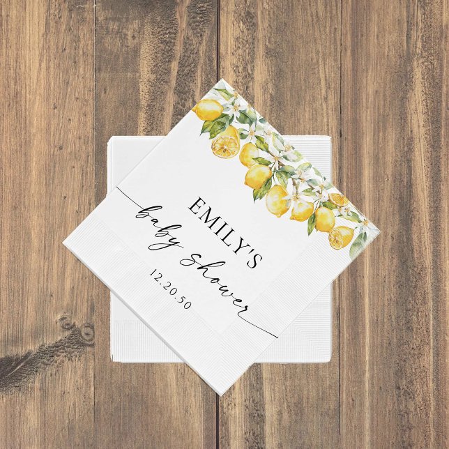 Guardanapo De Papel Limon Citrus Chá de fraldas Napkin (Criador carregado)