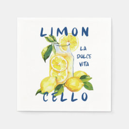 Guardanapo De Papel Limoncello Italy –La Dolce Vita Lemon Summer Party