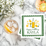 Guardanapo De Papel Limoncello Limonada Personalizado de Aniversário<br><div class="desc">Lindos guardanapos perfeitos para uma festa divertida! Arte feita à mão para você! Perfeito para festa de aniversário,  chá de noiva de verão,  despedida de solteira,  festa de noivado ou outro evento.</div>