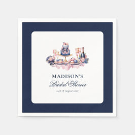 Guardanapo De Papel Linda água personalizada para Chá de Noiva