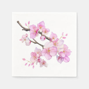 Guardanapo De Papel Linda flor de cereja cor-de-rosa