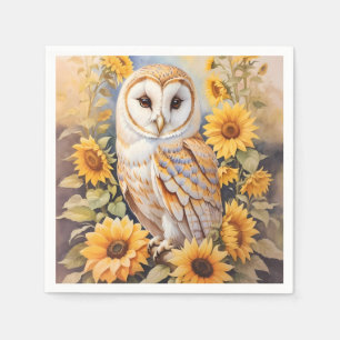 Guardanapo De Papel Linda Fogueira De Celeiro E Girassóis