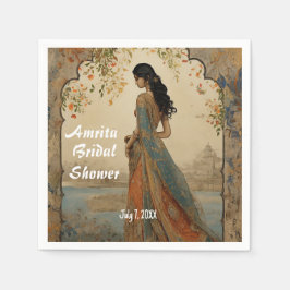 Guardanapo De Papel Linda garota em Sari personalizada