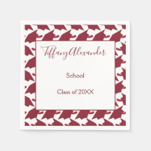 Linda graduação em branco e borgonha