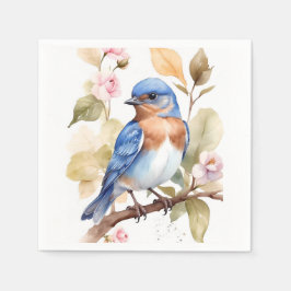 Guardanapo De Papel Linda pintura de aquarela Bluebird