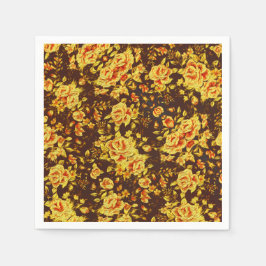 Guardanapo De Papel Lindas flores amarelas vintonizadas