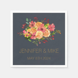 Guardanapo De Papel Lindas flores de aquarela design