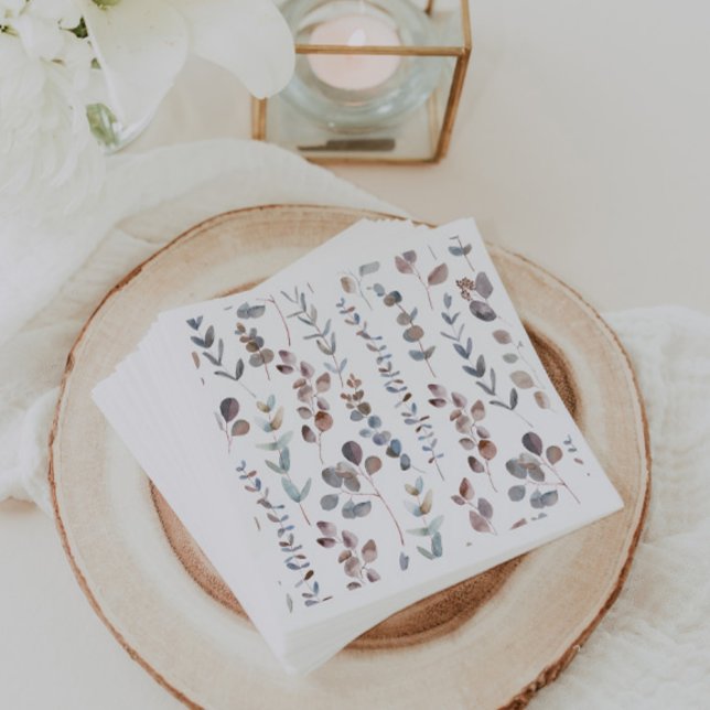 Guardanapo De Papel Lindas Folhas Eucalyptus Watercolor (Criador carregado)