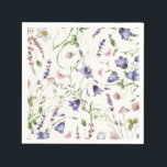 Guardanapo De Papel Lindo Chá de Noiva Floral Borboletas<br><div class="desc">Lindas Guardanapos de Chá de Noiva Floral Borboletas. Itens correspondentes disponíveis.</div>