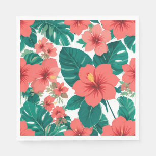 guardanapo de papel lindo de flores de hibisco