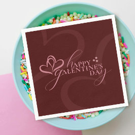 Guardanapo De Papel Lindo Minimal Moderno Chic Creme Script Galentines