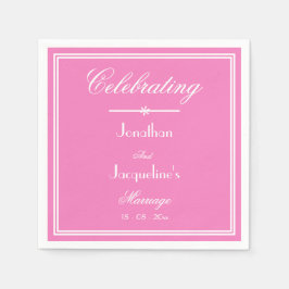 Guardanapo De Papel Lindo Papel Elegante de Casamento Rosa Simples Men