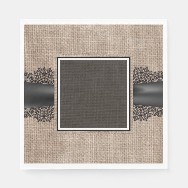 Guardanapo De Papel Linen e renda (Frente)