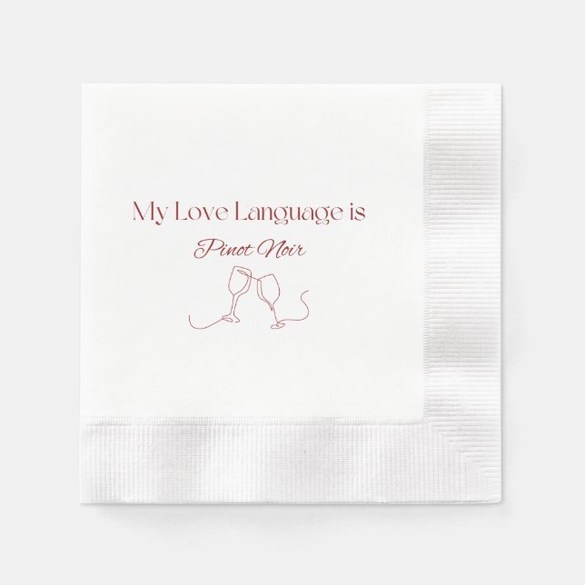 Guardanapo De Papel Linguagem de Amor: Partido Pinot Noir Napkins (Frente)