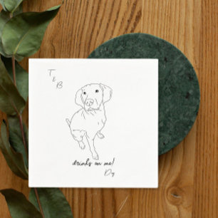 Guardanapo De Papel linha vizsla desenhando Cocktail Napkins