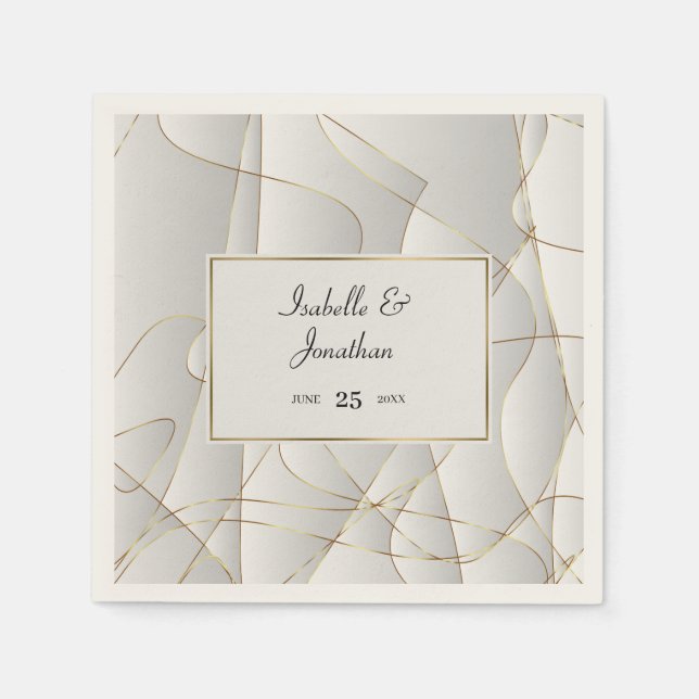 Guardanapo De Papel Linhas da Curva de ouro (Frente)