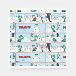 Guardanapo De Papel Linus constrói um boneco de neve
