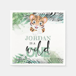 Guardanapo De Papel Lion Jungle Personalizado Primeiro Aniversário