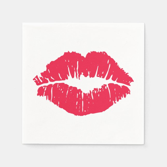 Guardanapo De Papel Lipstick Kiss (Frente)