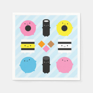 Guardanapo De Papel Liquorice Allsorts dos doces de Kawaii