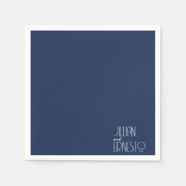 Guardanapo De Papel Lírio Azul Escuro Sólido do Vale Personalizado