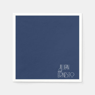 Guardanapo De Papel Lírio Azul Escuro Sólido do Vale Personalizado