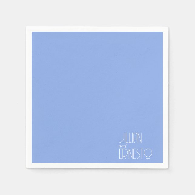 Guardanapo De Papel Lírio Azul Médio Sólido do Vale Personalizado (Frente)