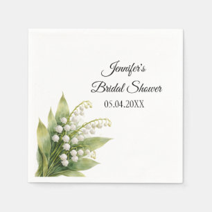 Guardanapo De Papel Lírio Do Vale Floral Branco Chuveiro Nupcial