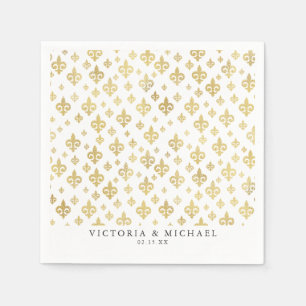 Guardanapo De Papel Lírio Dourado   Mardi Gras Personalizado