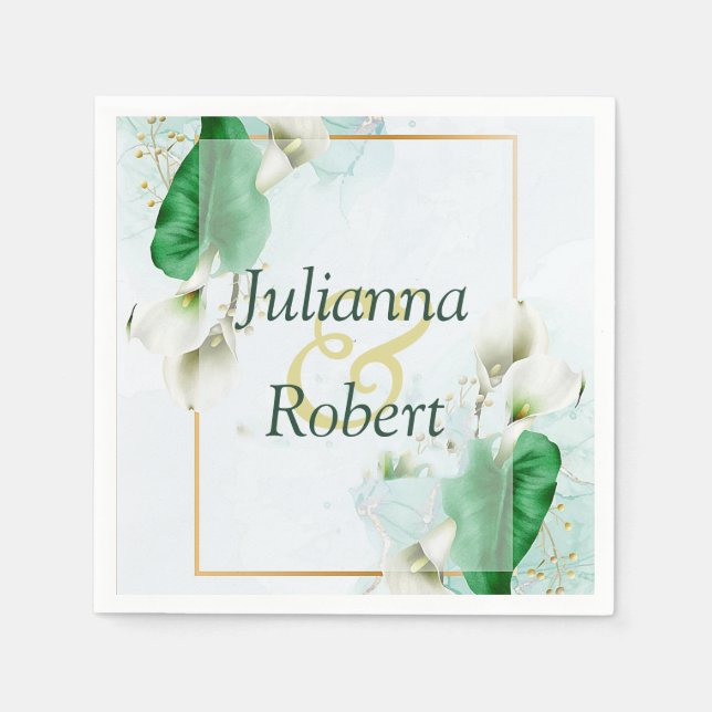 Guardanapo De Papel Lírios brancos (Frente)