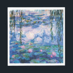 Guardanapo De Papel Lírios d'água de Claude Monet<br><div class="desc">Lírios d'água de Claude Monet.
Por favor,  visite minha loja para obter design mais interessante e mais opções de cores. => zazzle.com/iwheels*</div>