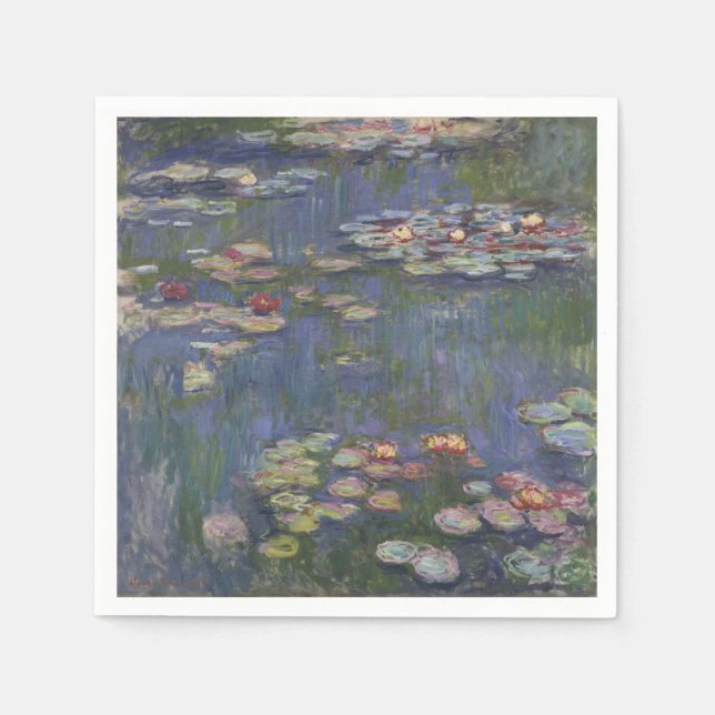 Guardanapo De Papel Lírios d'água de Claude Monet (Frente)