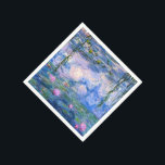 Guardanapo De Papel Lírios de água<br><div class="desc">Lírios d'água é uma série de mais de 200 pinturas a óleo pelo impressionista francês Claude Monet. Esta pintura,  completada em 1919,  apresenta tons de azul e rosa.</div>