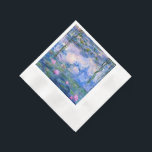 Guardanapo De Papel Lírios de água<br><div class="desc">Lírios d'água é uma série de mais de 200 pinturas a óleo pelo impressionista francês Claude Monet. Esta pintura,  completada em 1919,  apresenta tons de azul e rosa.</div>