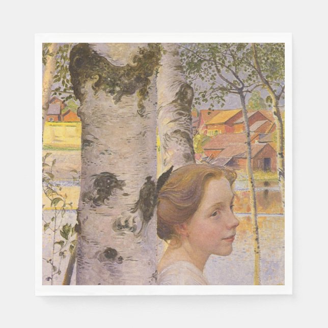 Guardanapo De Papel Lisbeth no Birch Grove (Linda Menina) (Frente)